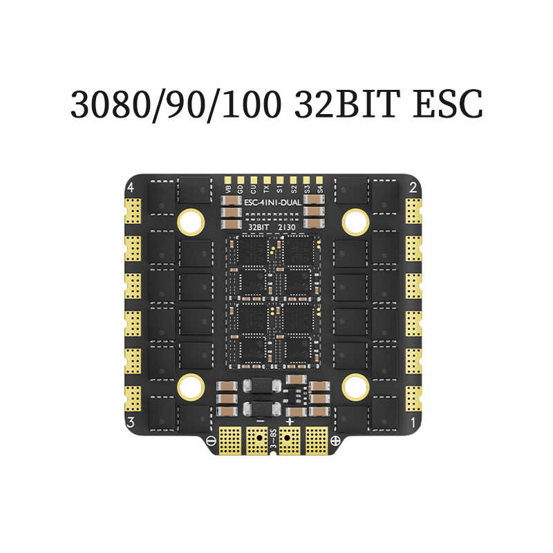 Регулятор скорости Aocoda-RC 3080/90/100 AM32 32Bit 80A/90A/100A 3-8S 4-IN-1 ESC