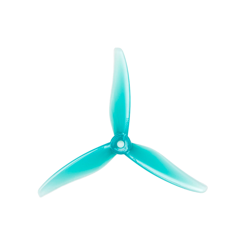 Пропеллеры Gemfan Hurricane 51466 V2 3-лопастные (M5) (2CW+2CCW), цвет голубой