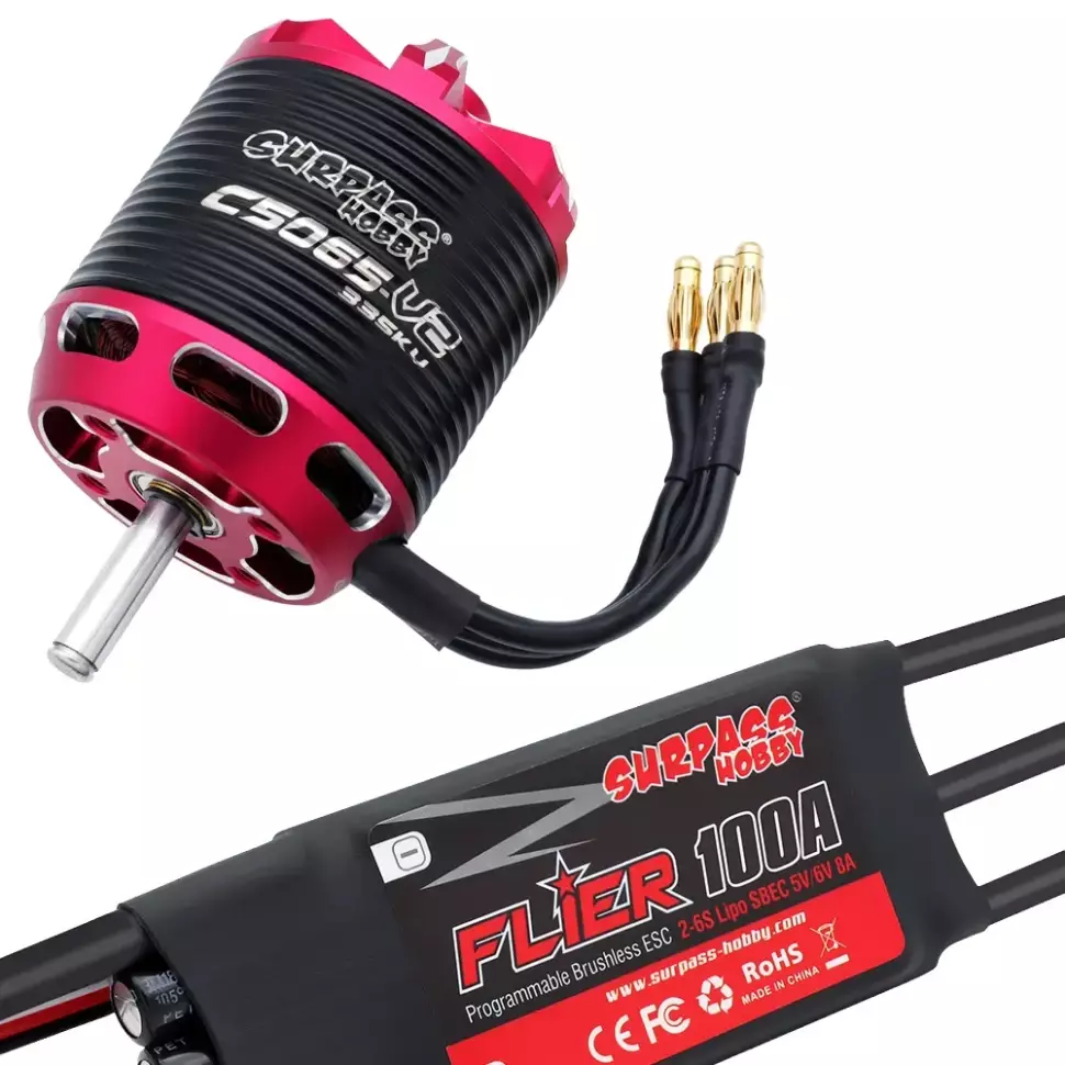 Мотор и регулятор скорости Surpass Hobby C5065 V2 + Flier 100A ESC Combo 335KV